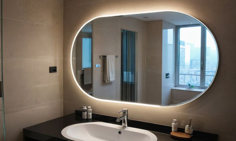 Backlit Mirror and Recessed Storage